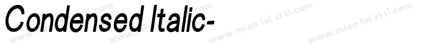 Condensed Italic字体转换
